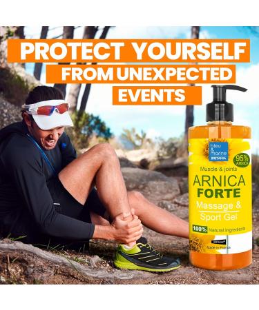 90% Arnica Forte Gel. Familiar Pack Rapid Muscle & Joint Pain Relief Balm. Bruising & Swelling Massage Gel. 100% Natural Anti-inflammatory (Bruises). Relaxing Arnica Cream Skin - 3 x 200 ml - Buy Online on GoSupps.com