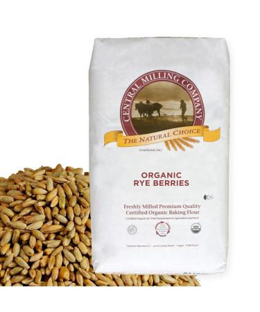 100% Organic Rye Berries - 25 lbs Rye (Organic) 25 Pound (Pack of 1)