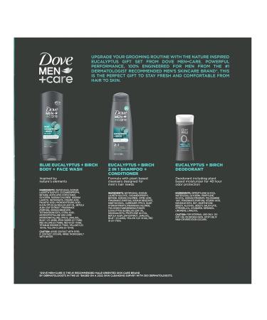 Dove Men+Care Gift Set - Body Wash 2-in-1 Shampoo & Conditioner Deodorant | Eucalyptus + Birch | International Shipping - Buy Online on GoSupps.com
