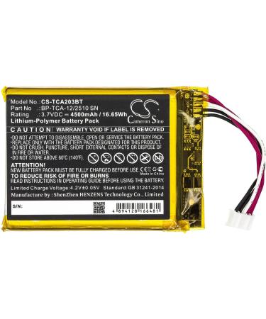 Buy BP-TCA-12/2510 SN 4500mAh Battery - Compatible with TCA203COMG TCA203 3.7V | International Shipping - Buy Online on GoSupps.com