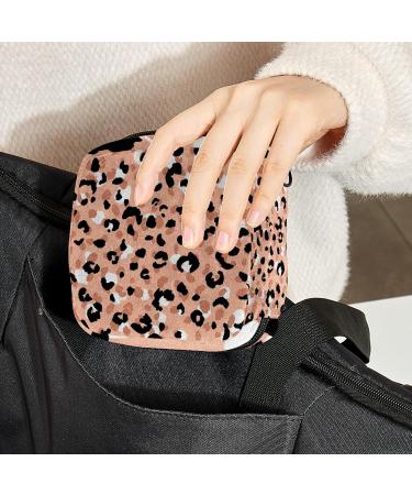 Portable Pink Leopard Print Sanitary Napkin Storage Bag for Women and Teen Girls | Menstrual Cup Pouch and Nursing Pad Holder (Multicolor) - Buy Online on GoSupps.com