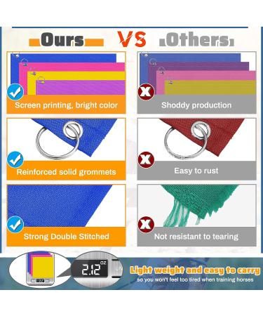 Equestrian Training Flags 4-Piece Set | Nylon Flags for Horse Training | Yellow Pink Purple Dark Blue - Buy Online on GoSupps.com