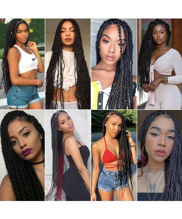 Buy Xusuperb Lang Anti-Stretchy Braid - 30 Pre-Stretched Black Kanekalon Hair Extensions (3 Pack) - Soft Knotless Yaki-Texture Braids - Perfect for Easy Braiding (Color 1B) - Buy Online on GoSupps.com