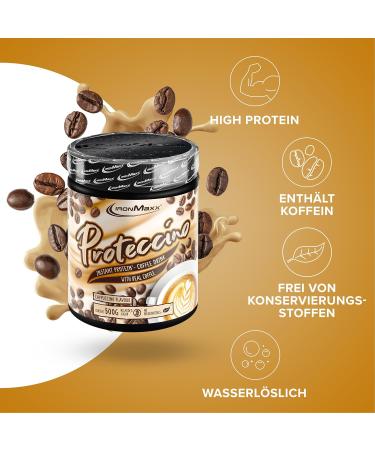 Ironmaxx Proteccino Cappuccino 500g - Protein Coffee with Real Coffee Extract Caffeine & No Added Sugar - Buy Online on GoSupps.com