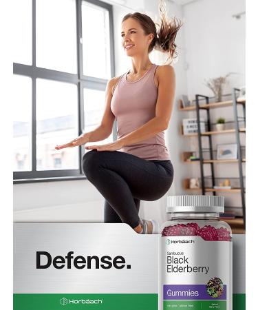 Horbaach Elderberry Gummies with Zinc, Vitamin C | 120 Vegan Non-GMO Gluten Free Gummies for Adults - Black Elderberry Supplement - Buy Online on GoSupps.com