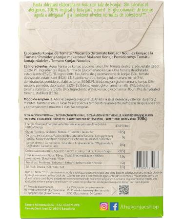 The Konjac Shop Konjac Spaghetti with Tomato 270g Glutenfree Vegan Only 14 kcal Lowcarb & Readytouse Pack of 5 - Buy Online on GoSupps.com