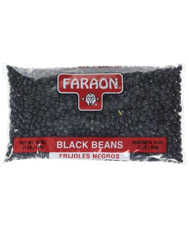 FARAON Black Beans 1 Pound (Pack of 12)