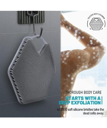 Silicone Exfoliating Body Scrubber Set - Easy Cleaning & Exfoliation, Shower Brush for All Skin Types (2pcs) - Buy Online on GoSupps.com