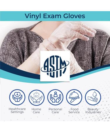 Cureguard Vinyl Exam Gloves (Case of 1000 - Large) Powder Free Latex Free Disposable Great for a Medical Facility Lab Food Service or Beauty Business Waterproof Synthetic Single Use Gloves Large (Pack of 1000) 1000 - Buy Online on GoSupps.com