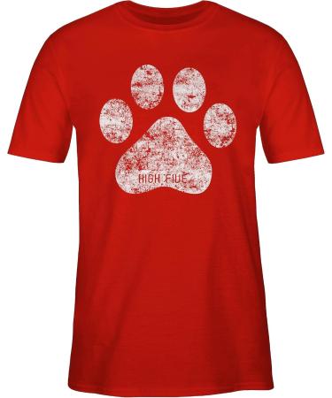 Shirtracer High Five Dog Paw T-Shirt for Men - Perfect Gift for Dog Owners - Available in 3XL and Large Sizes - Buy Online on GoSupps.com