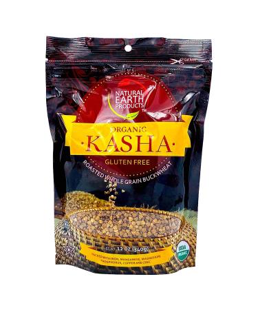 Organic Roasted Buckwheat Kasha - Gluten Free & Kosher - 12 Oz Resealable Bag (2-Pack - 24 Oz Total) - Buy Online on GoSupps.com