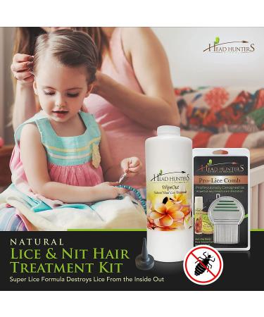 Head Hunters Pro All-Natural Lice Treatment Kit - Family Size Lice Removal Shampoo & Comb - Safe & Effective Head Lice Removal - Buy Online on GoSupps.com