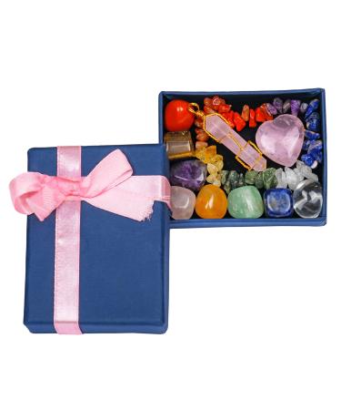 ABHISUBYA Gifts for Women - Crystals - Crystals and Gemstones - Healing Crystals - Seven Chakra Stones - Gift Set Women - Meditation Accessories - Crystal Gift - Gift Sets for Women Crystal Gift Set
