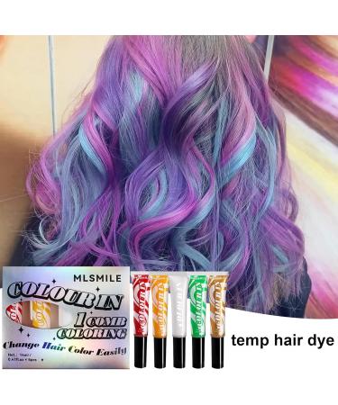 Temporary Hair Dye - Hair Washable Coloring Dye with Brush Long and Short Dark Hair Coloring Dye for Home and Solon for Artistic Photography A# 1 count (Pack of 1) - Buy Online on GoSupps.com