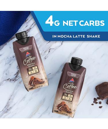 Atkins Gluten Free Protein-Rich Shake Mocha Latte 15 Count - Keto Friendly - Buy Online on GoSupps.com