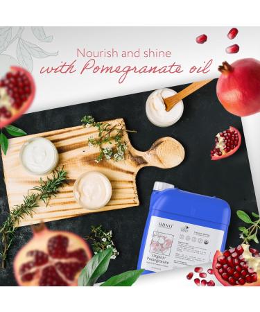 HBNO Organic Pomegranate Oil - 8.8 lbs (4kg) - Ideal for Shampoos Conditioners Lip balms Face wash Lotions and Skin care products. - Buy Online on GoSupps.com