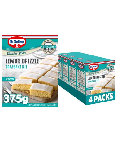Dr. Oetker Lemon Drizzle Traybake Kit 375 g 4 Count (Pack of 1)