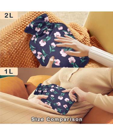 Naanle Spring Flowers Hot Water Bottle | 1L Transparent & Warm Cold Therapy for Pain Relief Ideal for Bed & Foot Use - Buy Online on GoSupps.com
