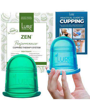 LURE Essentials Cellulite Cup Cupping Therapy Sets  Silicone Anti Cellulite Vacuum Massage Cups to Smooth Fascia  Firm and Tone Skin