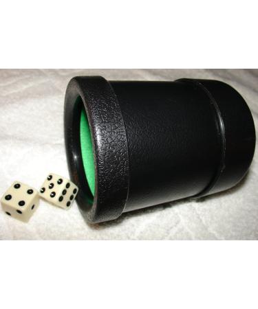 Dice Cup - Leather Looking Vinyl - Felt Lined Interior