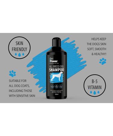 Pet Power All Breed Dog Shampoo | Grooming Deodorising Deep Cleaning Moisturising | Pro-Vitamin B5 | pH Balanced 500ml - Buy Online on GoSupps.com