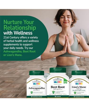 21st Century Traditional Beet Root 1000 mg (90 Count), Gluten-Free Beet Supplement for General Health and Wellness Support, Non-GMO, Vegan, Free from Common Allergens, 45 Servings - Buy Online on GoSupps.com