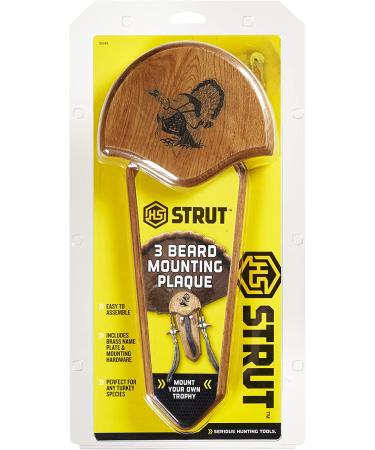Hunters Specialties H.S. Strut Three Beard Mounting Plaque - Display Your Turkey Trophies Proudly - Buy Online on GoSupps.com