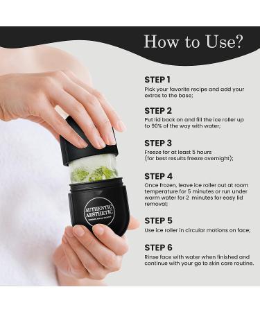 Authentic Silicone Ice Roller for Face, Eyes, and Neck - Enhance Natural Glow, Tighten Skin - Facial Ice Roller (Black) - Buy Online on GoSupps.com