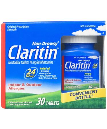 Claritin Non-drowsy Indoor & Outdoor Allergies Antihistamine - 30 Tablets.