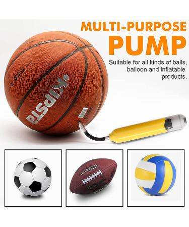 Amble Air Ball Pump with 5 Needles & Pressure Gauge - Portable Hand Pump for Sports Balls & Balloons - Buy Online on GoSupps.com