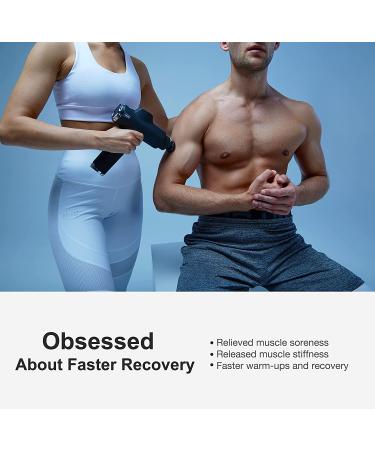 Fusion Black Pro Muscle Massage Gun - Deep Tissue Percussion Massager for Athletes - Pain Relief & Relaxation - Buy Online on GoSupps.com