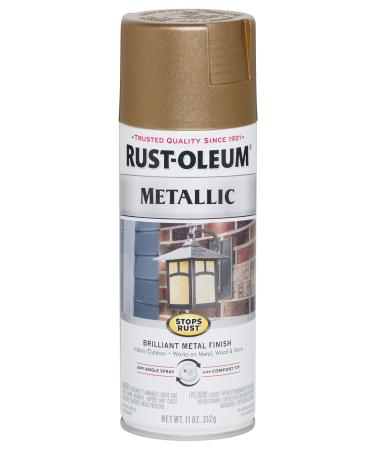 Rust-Oleum 7274830 Stops Rust Metallic Spray Paint  11 Ounce  Antique Brass Antique Brass 11 Ounce