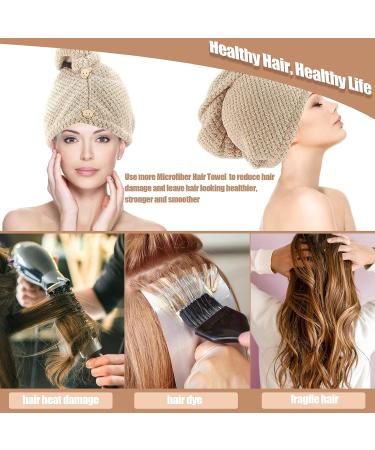 Microfiber Hair Towel Wrap Set | Salon Quality Towels for Wet Hair | Super Absorbent Turbans for Long & Thick Hair - Buy Online on GoSupps.com