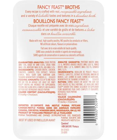 Fancy Feast Creamy Broths Cat Food Complement Chicken & Vegetables - 40 g Pouch (16 Pack) Creamy Chicken & Vegetables 16 - Buy Online on GoSupps.com