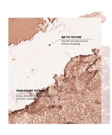 Nude Gold Eyeshadow Palette | Matte Shimmer & Glitter | Long-Lasting Waterproof Makeup | Highly Pigmented Neutral Browns - Buy Online on GoSupps.com