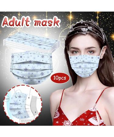 AMDOLE 10-Piece Christmas Face Masks - Breathable & Stylish Disposable Mouth Protection with Festive Patterns - Buy Online on GoSupps.com