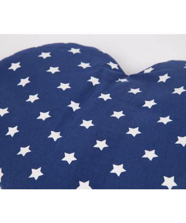 Cherry Stone Heart Pillow - 30x25cm Heat Cushion in Stars-Blue | Ideal Grain Pillow Gift - Buy Online on GoSupps.com