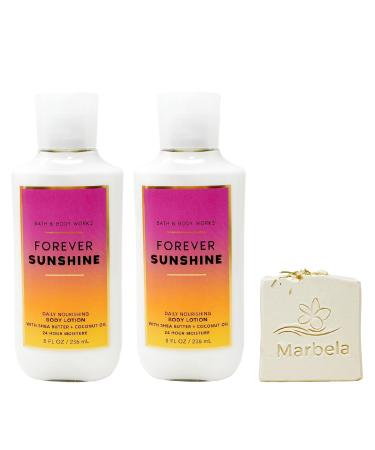 Bath & Body Works Forever Sunshine - Pack of Two - Body Lotion With Wild Jasmine Soap.