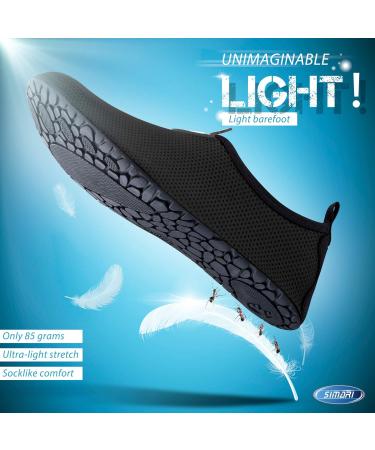 Simari Water Shoes for Men & Women - Quick-Drying Aqua Shoes | Bathing Beach & Swimming Footwear | SWS001 P nktchen Black 44/45 EU - Buy Online on GoSupps.com