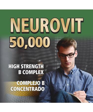 Neurovit 50 000 High Strength Vitamin B Complex Liquid Supplement Brain & Nervous System Strengthening 10 Ampoules 3.4 fl oz (100ml) Rapid Absorption Non-GMO Gluten-Free - Buy Online on GoSupps.com