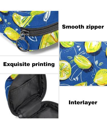 DIY Lemon Print Sanitary Napkin Storage Bag | Portable Menstrual Kit Pouch | Period Cup Holder for Women and Teens - Color 14 - Buy Online on GoSupps.com