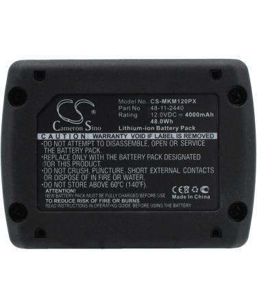 Replacement Battery for Milwaukee M12 CHZ CID - 4000mAh 12V Compatible with Models 48112402 48-11-2402 & More - Buy Online on GoSupps.com