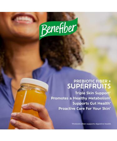 Benefiber Prebiotic Fiber + Superfruits Dietary Supplement Strawberry Dragon Fruit Flavor 8.8 oz (250g) - Buy Online on GoSupps.com