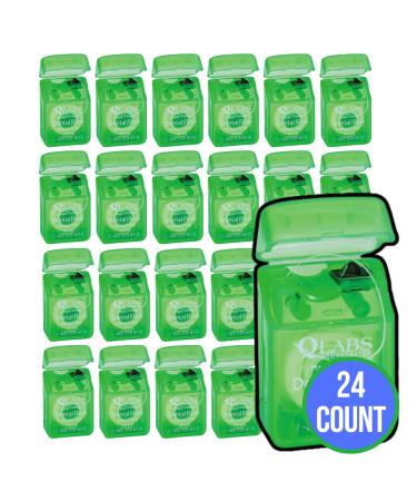 24 Boxes of Bulk Dental Floss - Bulk Travel Floss Mini Dental Floss Mint Waxed Dental Floss for Adults Each 12 Yards / 36 feet Durable Shred-Resistant Waxed Nylon