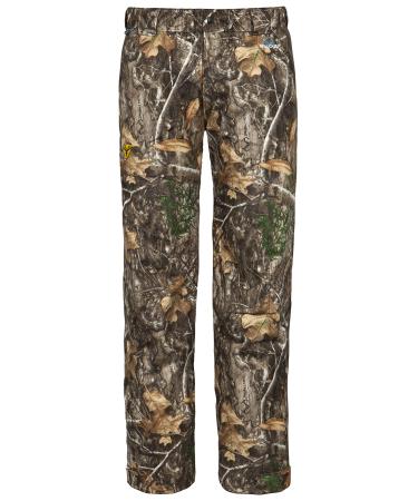 Blocker Outdoors Shield Series Drencher Youth Lightweight Early Season Breathable Waterproof Rain Camo Hunting Pants Medium Realtree Edge