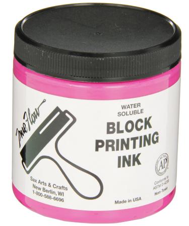 Sax True Flow Water Soluble Block Printing Ink - 8 Ounce Jar - Magenta - 461936