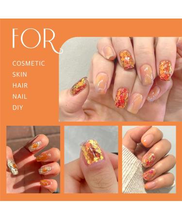 GABOX Sunset Orange Cosmetic Glitter Set 8 Jars Holographic Chunky Glitter Iridescent Sequin Flakes for Nail Body Face & Crafting - Buy Online on GoSupps.com