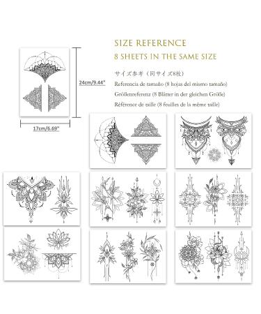 Roarhowl Metallic sparkle temporary tattoos  gold  silver  suitable for all skin tones (silvery 4) - Buy Online on GoSupps.com