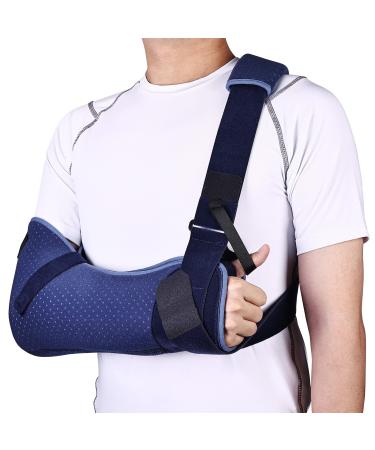 Willcom Arm Sling Shoulder Injury Immobilizer, Men and Women Brace for Rotator Cuff Torn, Adjustable Comfortable Medical Sling for Wrist Elbow Surgery, Fracture, Broken, Dislocated, Strain, Left Right Arm Support Stabilizes(M)