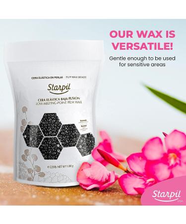 Starpil Black Hard Wax Beads 1000g - Stripless Low Temperature Wax for Hair Removal - Face, Body, Bikini, Brazilian - 2.2 lb Bag (Pack of 1) - Buy Online on GoSupps.com